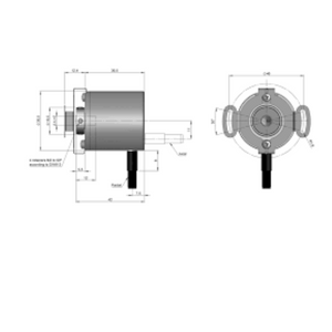 Series E36 HM SSI Miniature Blind Hollow Shaft Absolute Multiturn Encoder